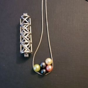 Cylinder pendant necklace